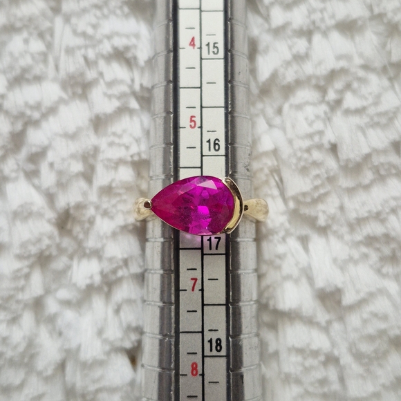 Vintage Gold Vermeil Pink Topaz Ring - Picture 8 of 8